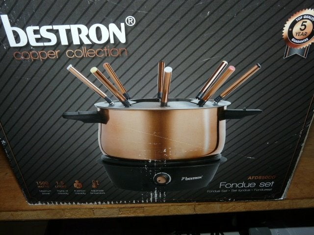 FONDUSET 8 PERSOONS, Ophalen of Verzenden, Zo goed als nieuw, Fondueset