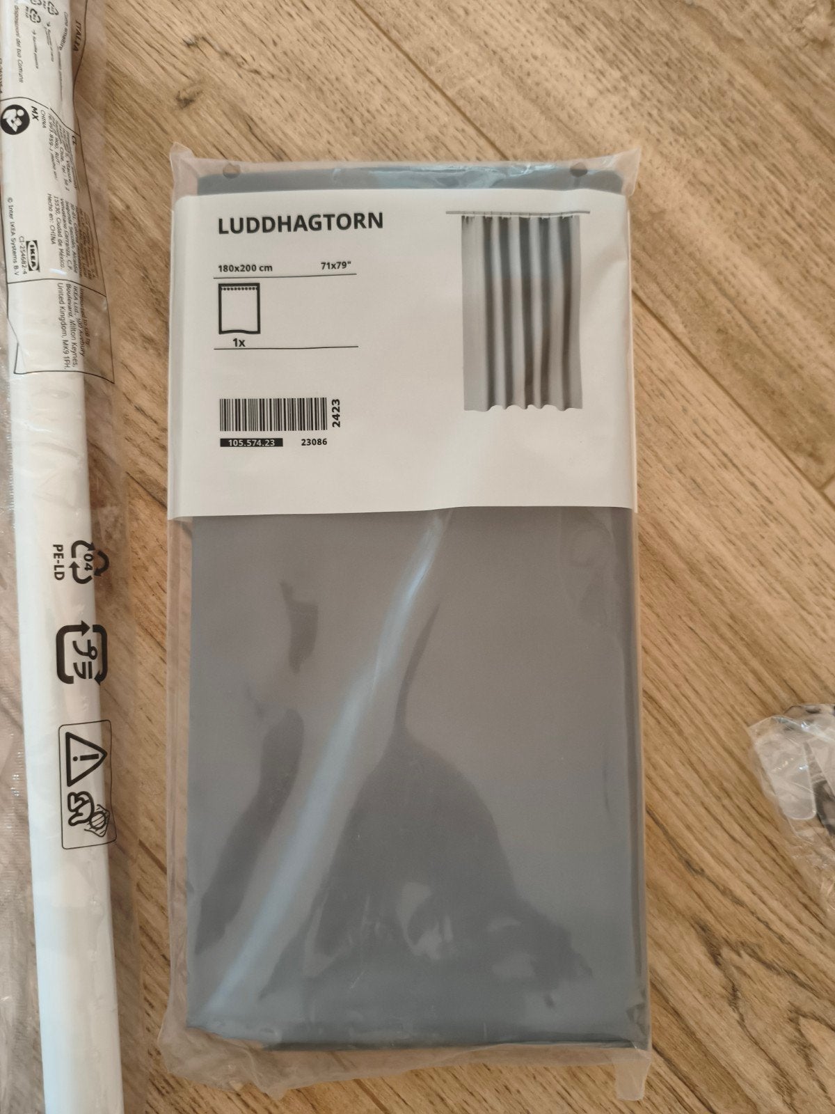 Nieuw IKEA LUDDHAGTORN douchegordijn en BOTAREN stang, Ophalen, Nieuw
