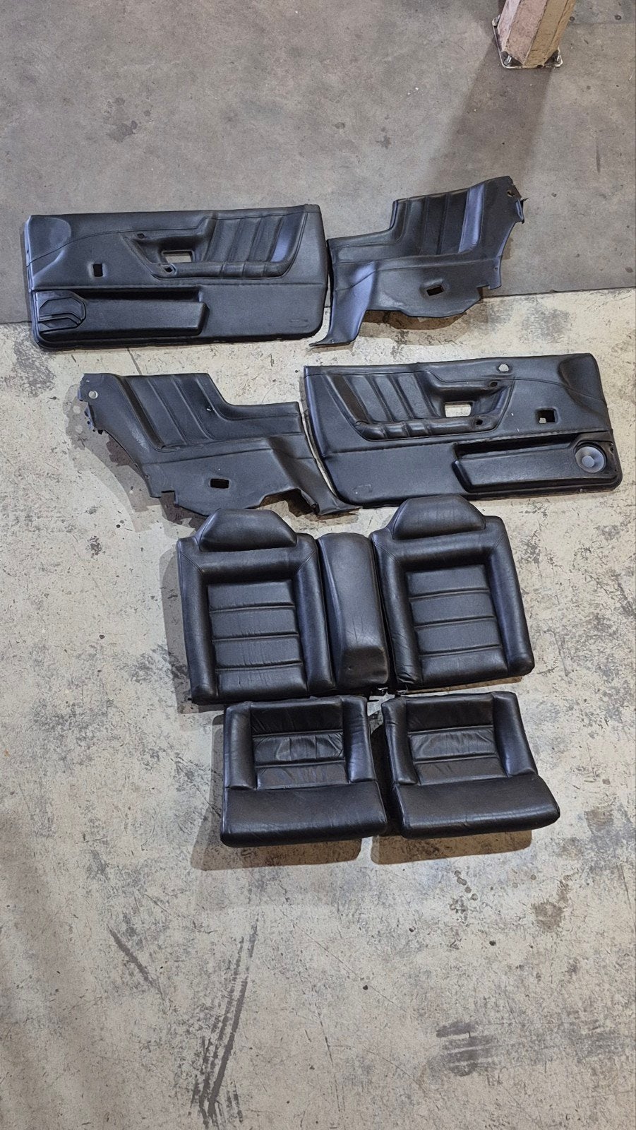 zwart leder achterbank en panelen corrado vr6 g60, Ophalen, Gebruikt, Volkswagen
