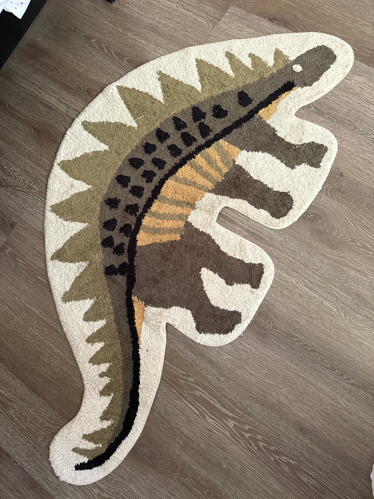 Tapis Petit Dino Vloerkleed - Stegosaurus, Gebruikt, 100 tot 150 cm, Beige, Overige vormen