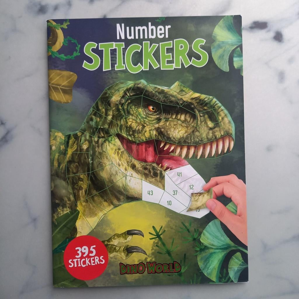 Number Stickers Dino World boek, Ophalen of Verzenden, Nieuw, Meerdere stickers