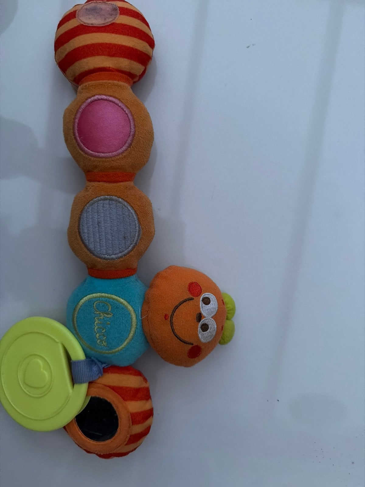 Chicco rammelaar met spiegel en bijtring voor kinderwagen, Ophalen of Verzenden, Gebruikt, Rammelaar
