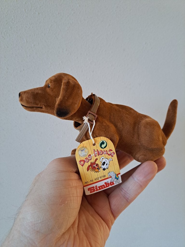 Knikkende Teckel Flock Simba 18 cm, Ophalen of Verzenden, Zo goed als nieuw, Hond of Kat, Beeldje of Figuurtje