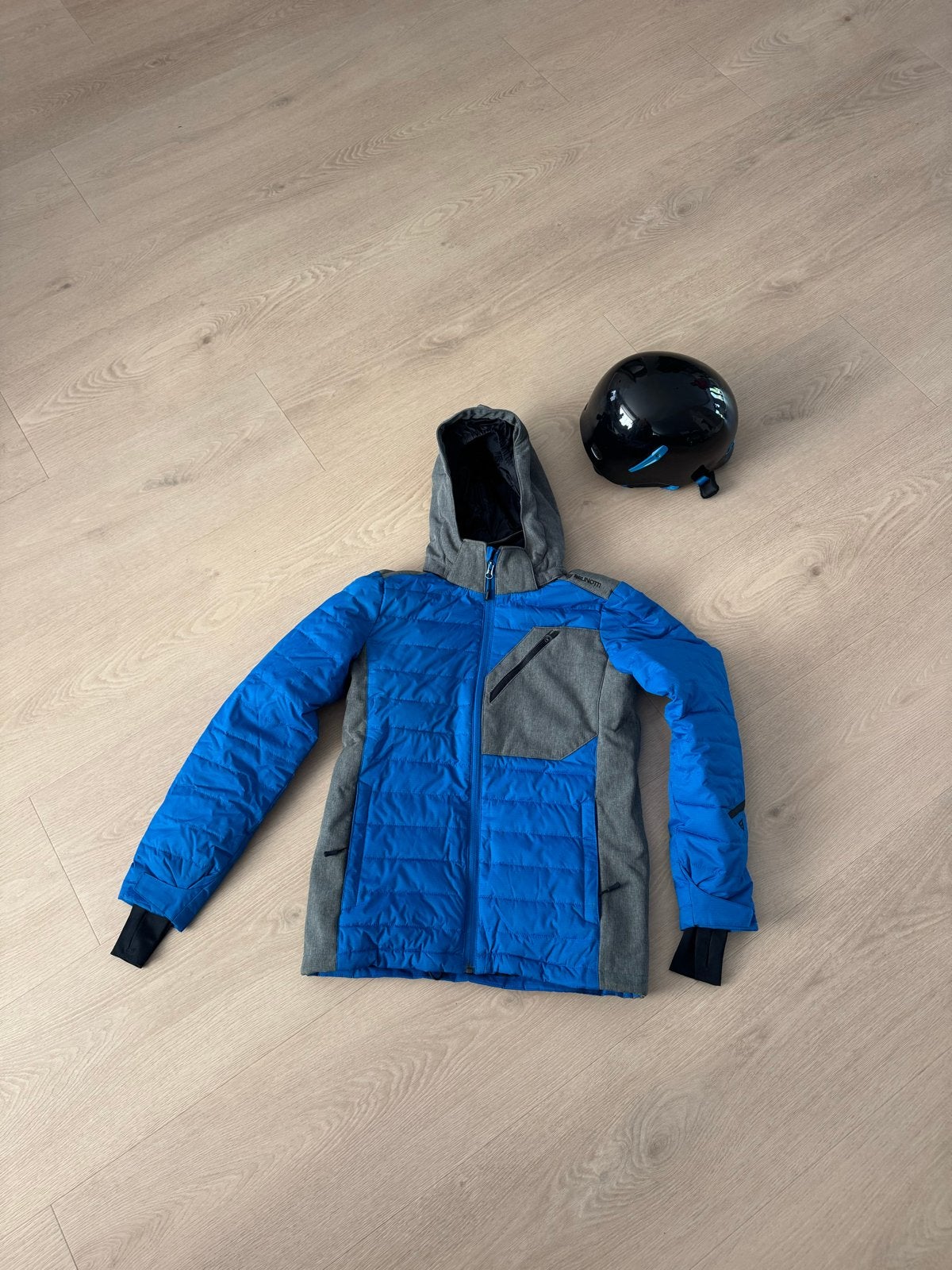 Brunotti Jongens Ski Jas Maat 152 - Blauw/Grijs, Ophalen of Verzenden, Zo goed als nieuw, Jongen