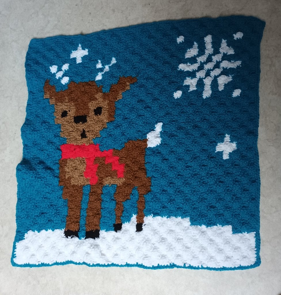 Deken rendier/winter, Ophalen of Verzenden, Nieuw