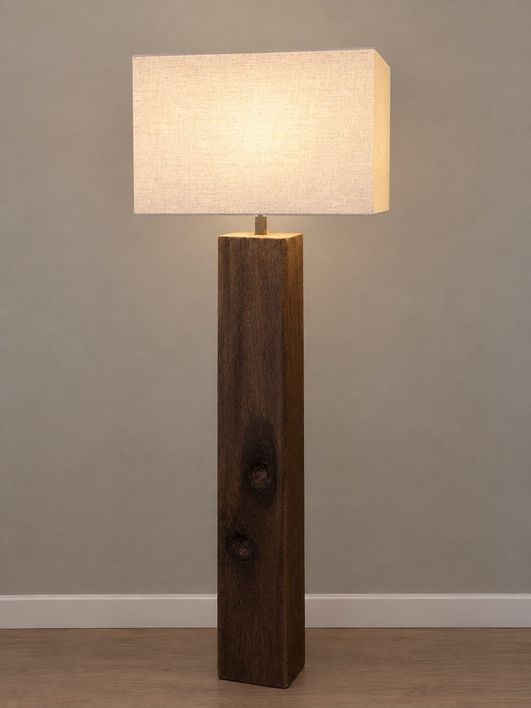 meerpaal lamp, Huis en Inrichting, Ophalen, E27 (groot), 150 tot 200 cm, Hout
