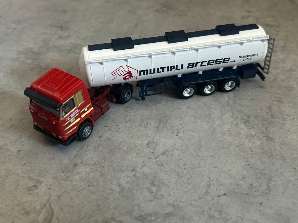 Scania 143M Arcese silo trailer, Ophalen of Verzenden, Zo goed als nieuw, Bus of Vrachtwagen, Herpa