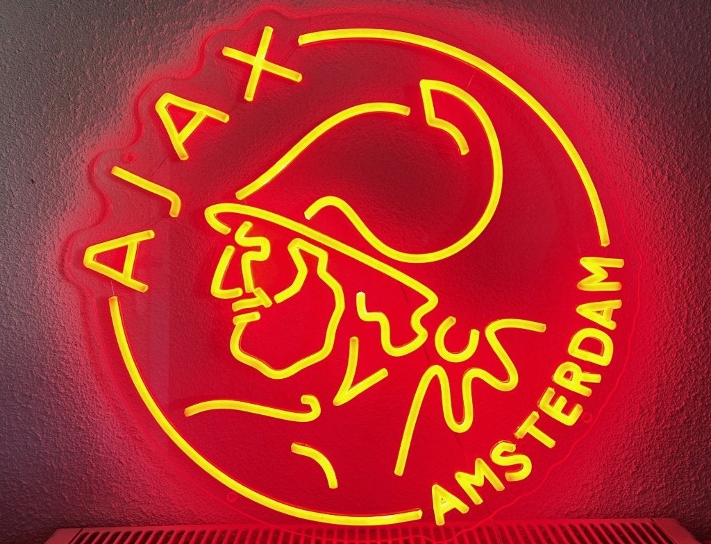 Ajax neon bord reclame lamp lichtbak XL XXL *GROOT*, Ophalen of Verzenden, Nieuw, Lichtbak of (neon) lamp
