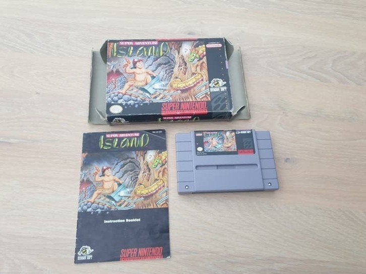 Super Adventure Island SNES USA versie, Spelcomputers en Games, Games | Nintendo Super NES, 1 speler, Ophalen of Verzenden, Zo goed als nieuw