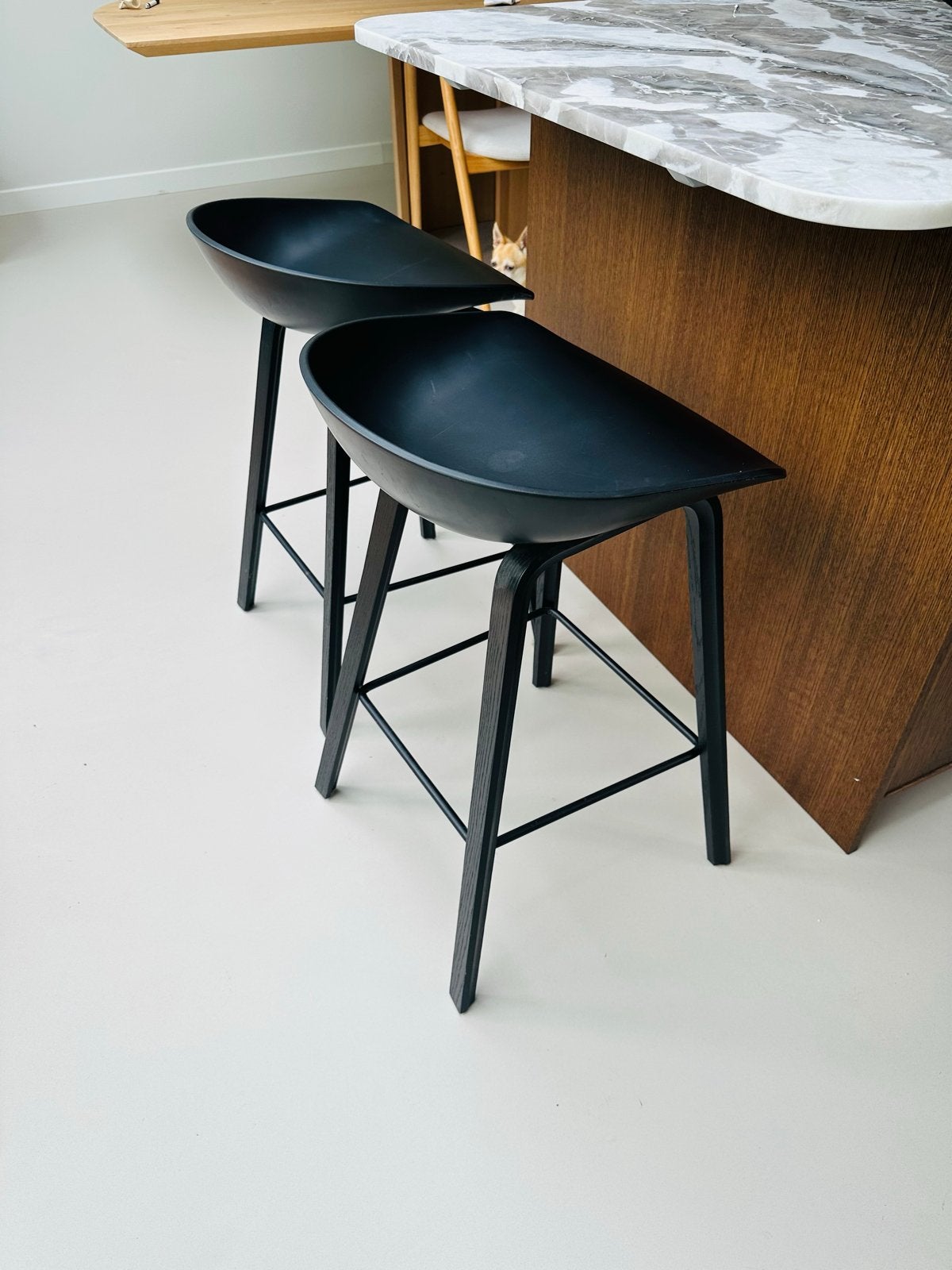 HKliving barkrukken - Set van 2, Huis en Inrichting, Ophalen, Kunststof, Met voetsteun, Zo goed als nieuw