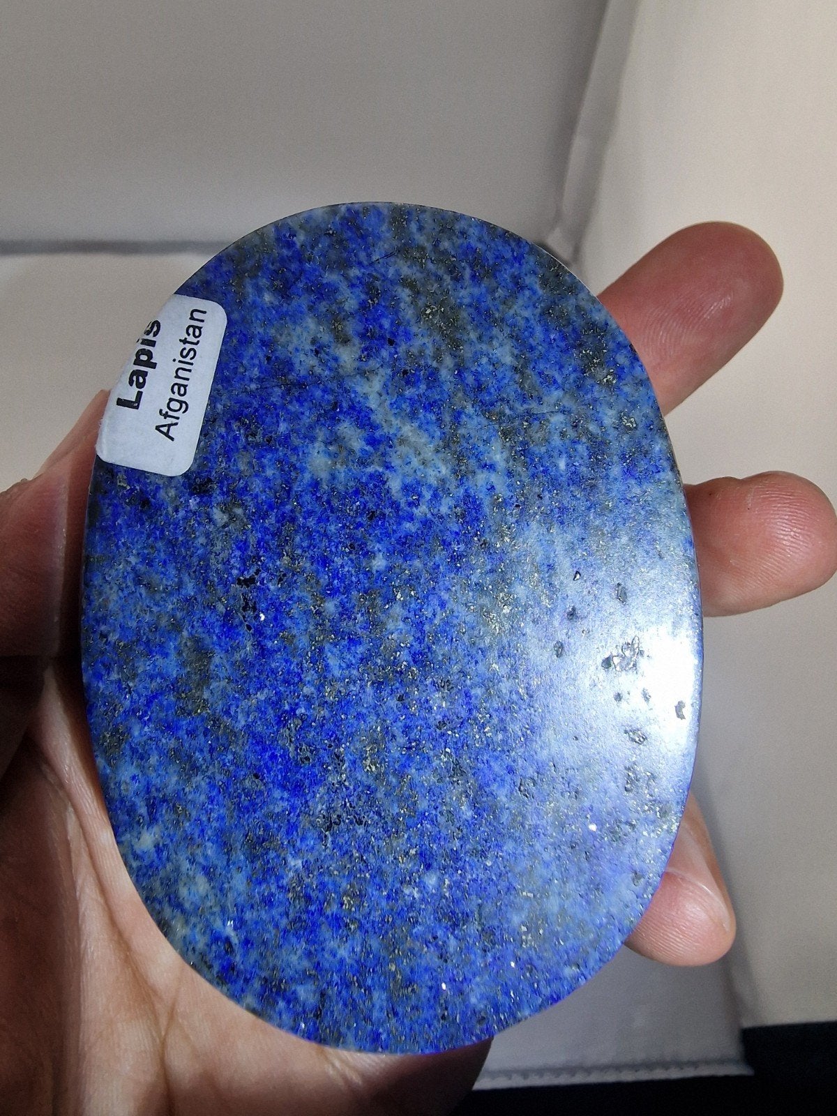 Handgemaakte Afghaanse messing pillendoos met lapis lazuli, Antiek en Kunst, Ophalen of Verzenden