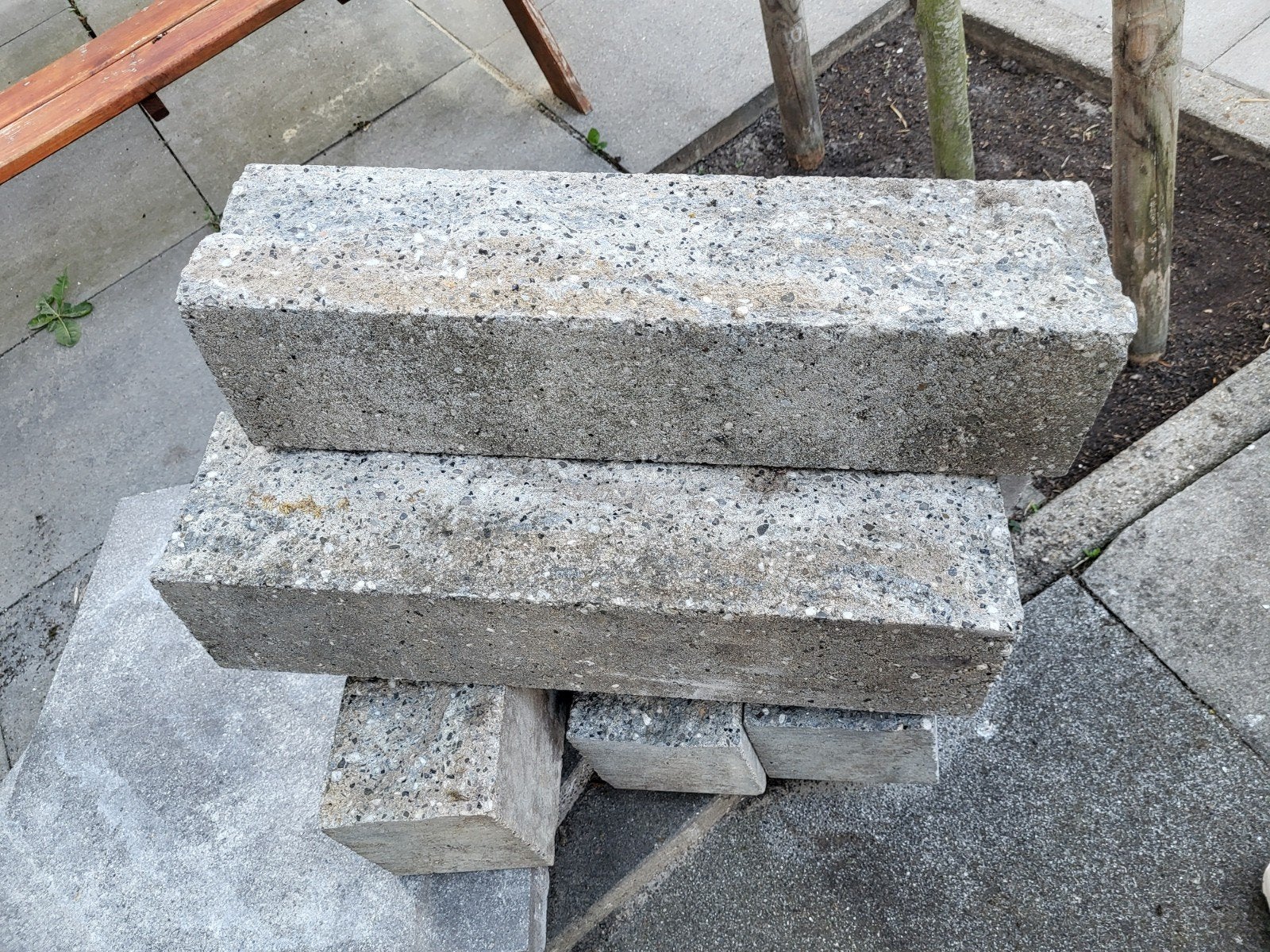 Border/stapelstenen met werkje 6 stuks, Ophalen, Overige typen, Zo goed als nieuw, Minder dan 25 cm