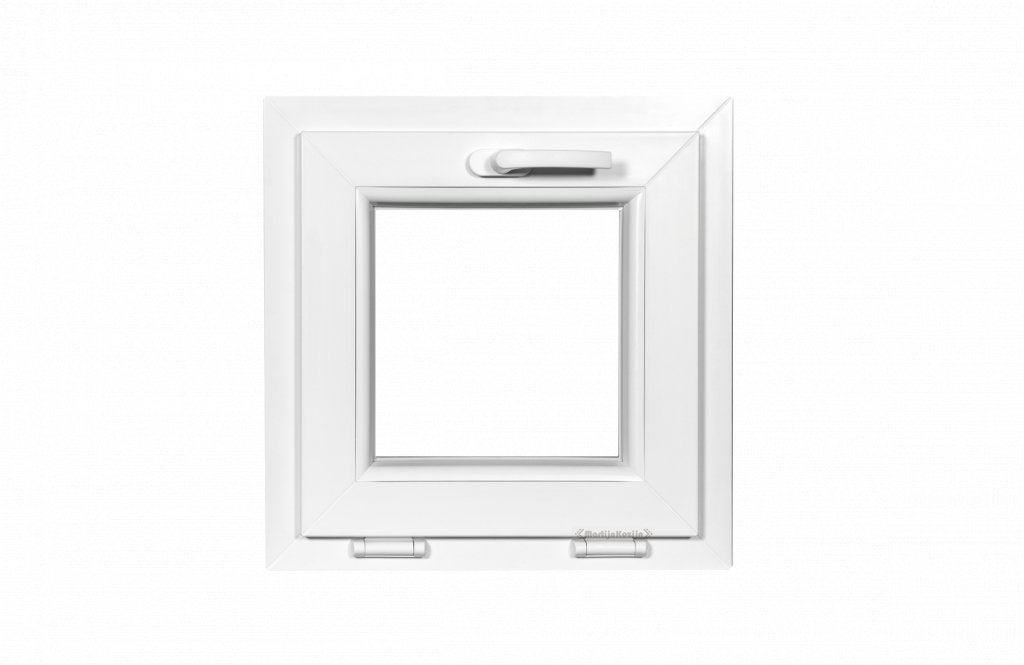 Kunststof kiepkozijn b42 x h50 RAL 9016, Kunststof, Minder dan 75 cm, Raamkozijn, Niet ingevuld