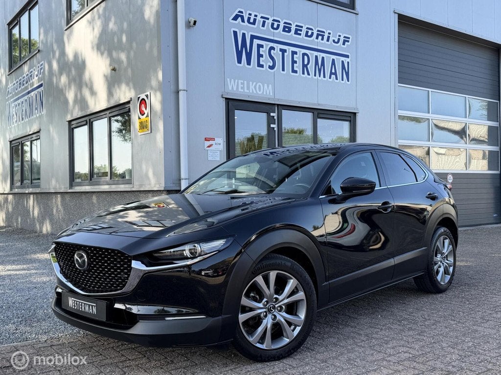 Mazda CX-30 2.0 e-SkyActiv M Hybrid Luxury Acc Leer Bose Tre, Voorwielaandrijving, 1998 cc, Gebruikt, Zwart