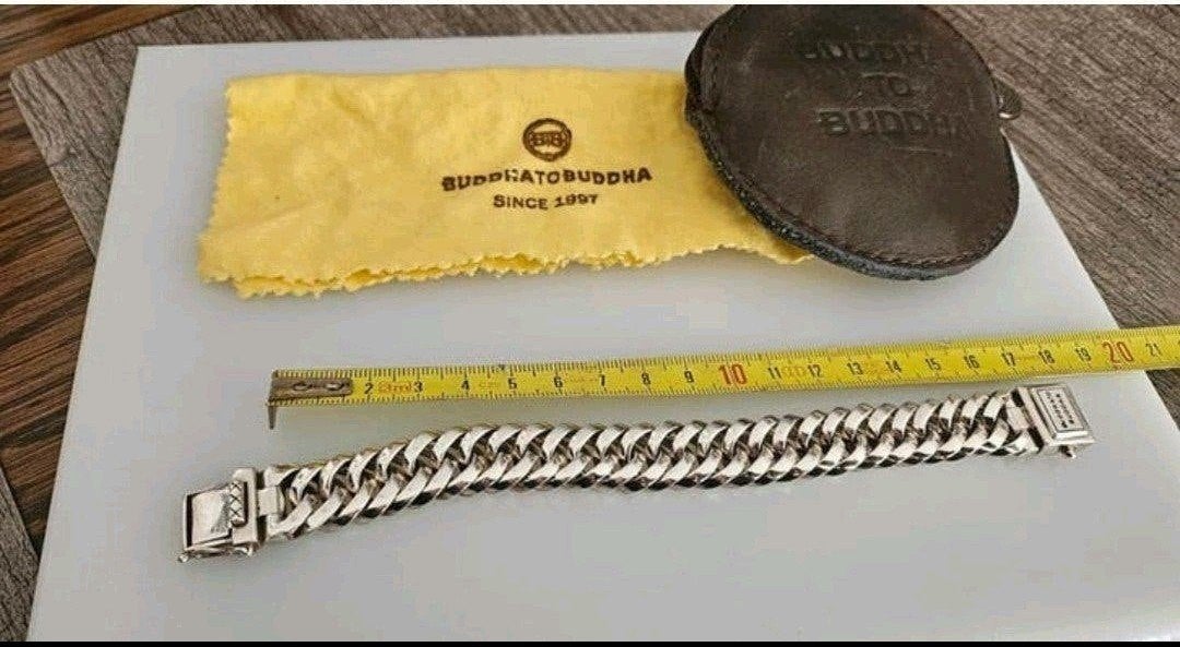 Budhha to Buddha chain small armband, Ophalen of Verzenden, Zo goed als nieuw, Zilver, Zilver