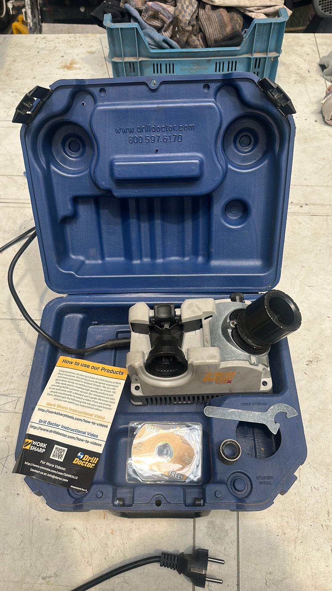Drill Doctor borenslijper, als nieuw., Doe-het-zelf en Verbouw, Verzenden, Zo goed als nieuw, Minder dan 700 watt, Werkbankslijpmachine