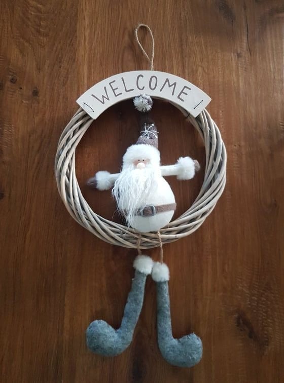 Kerst krans kerstman landelijk 'Welcome', Ophalen of Verzenden, Nieuw