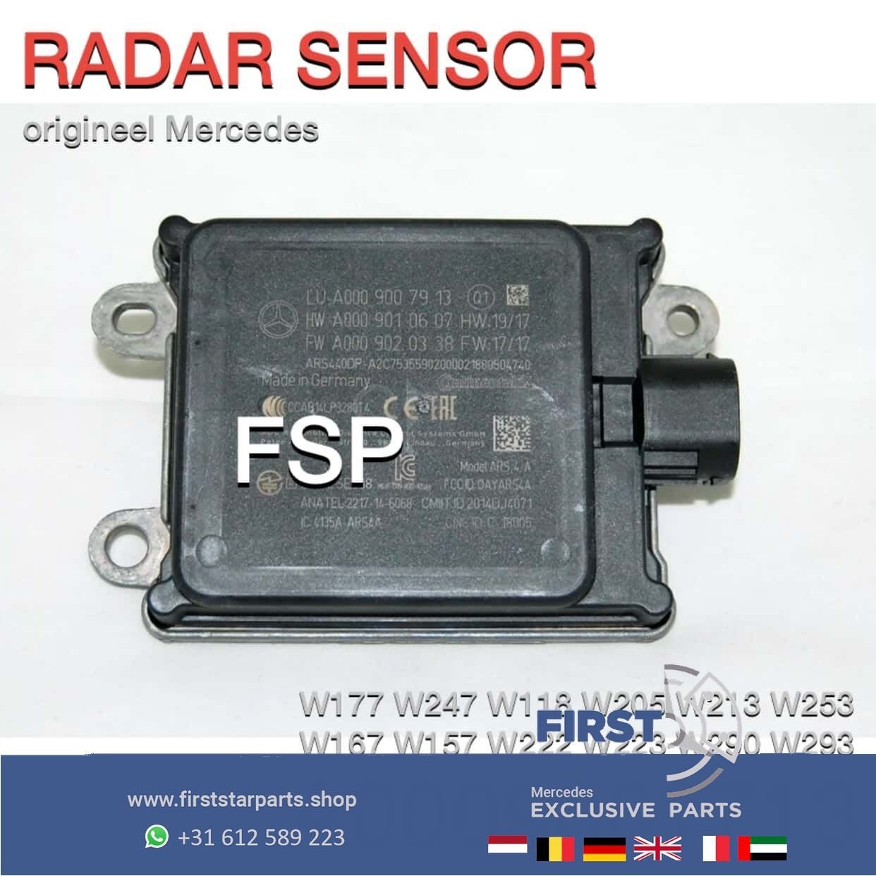 A0009007913 RADAR SENSOR Mercedes W177 W247 W118 W157 W205 W, Gebruikt, -, Ophalen of Verzenden, -