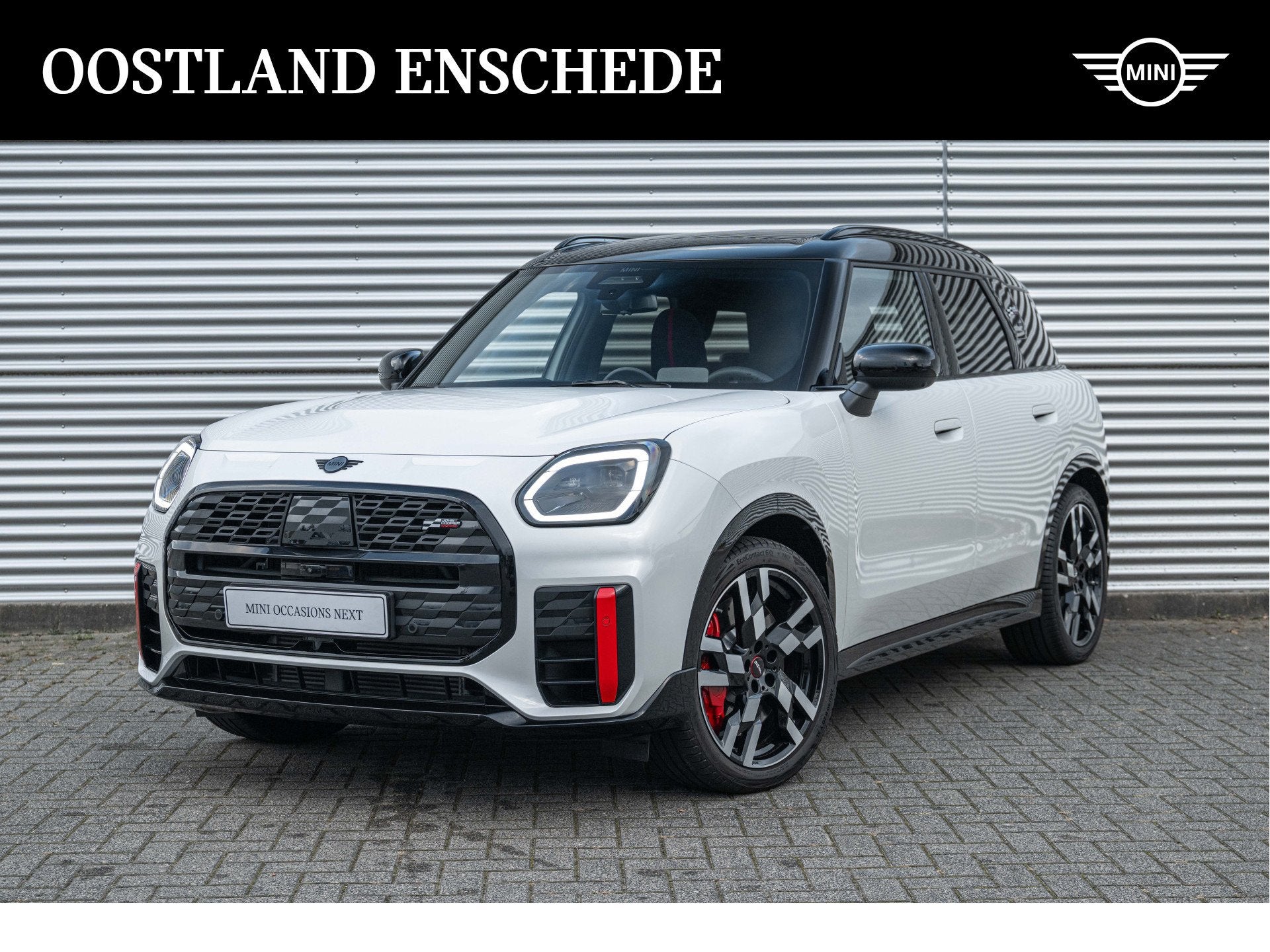 MINI Countryman JCW ALL4 Automaat / Pakket XL / JCW / Pakket, Auto's, Gebruikt, Met garantie (alle), Leder en Stof, Wit