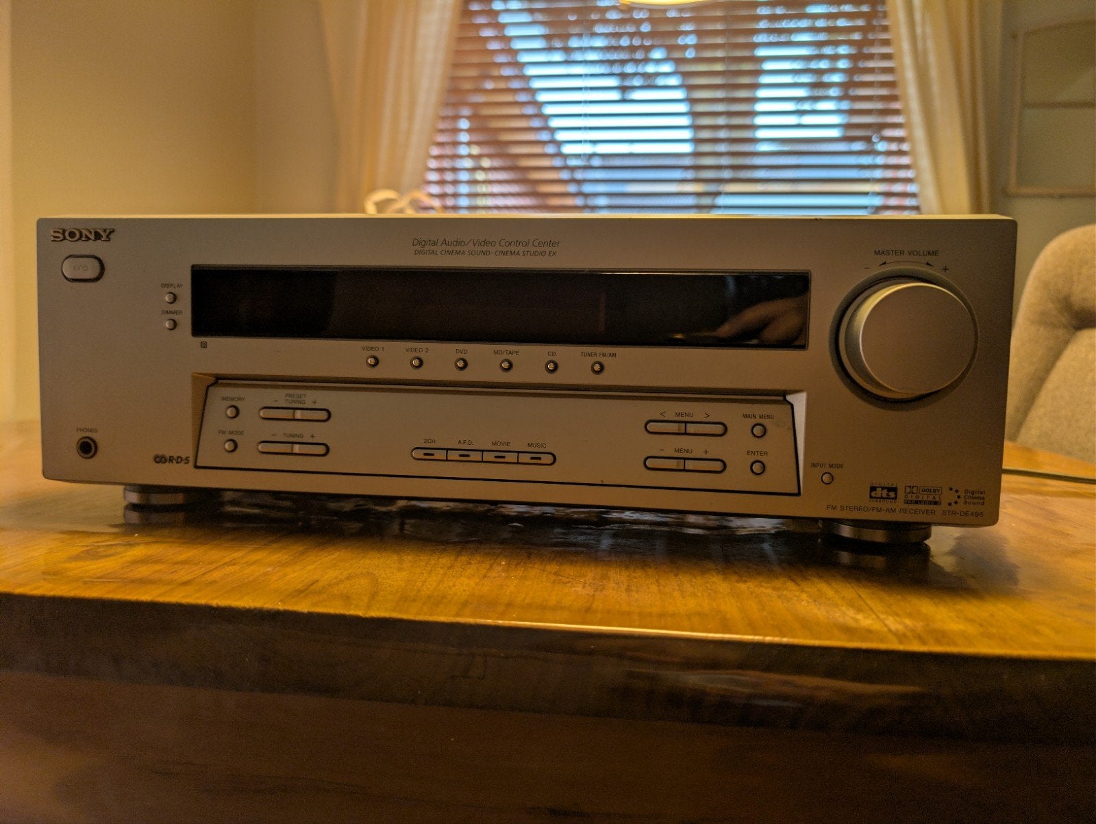 Sony STR-DE495 FM Stereo/FM-AM Receiver - 180W, Ophalen, Gebruikt, Sony, 120 watt of meer