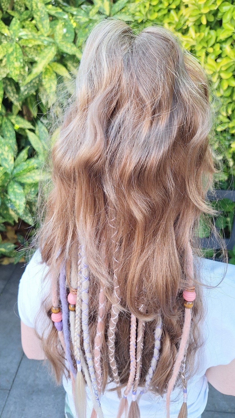 Clip in SE synthetische dreads en vlechten violet blond, Ophalen of Verzenden, Nieuw, Pruik of Haarverlenging