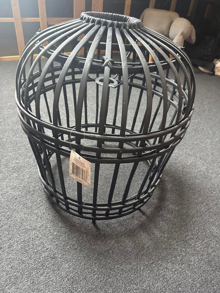 Zwarte  lampenkap - industrieel design, Huis en Inrichting, Lampen | Lampenkappen, 25 tot 50 cm, Zwart, Rond, Nieuw