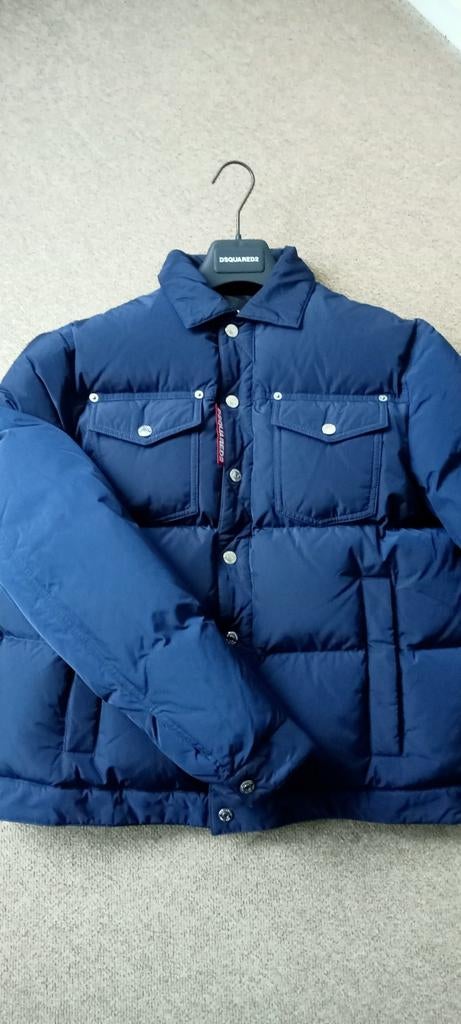 Originele Dsquared2 jas- dons jack- blauw - maat 46, Kleding | Heren, Jassen | Winter, Ophalen, Dsquared2, Blauw, Zo goed als nieuw