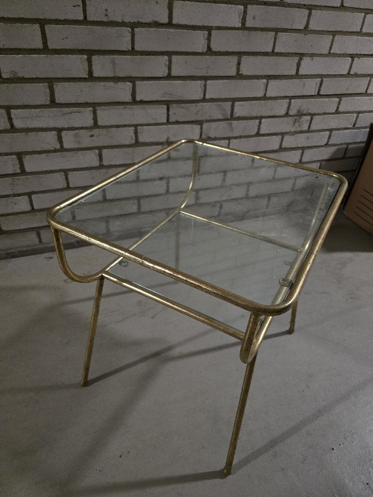 Leuk bijzet tafeltje!, Huis en Inrichting, Tafels | Bijzettafels, Minder dan 55 cm, Gebruikt, Glas, Rechthoekig