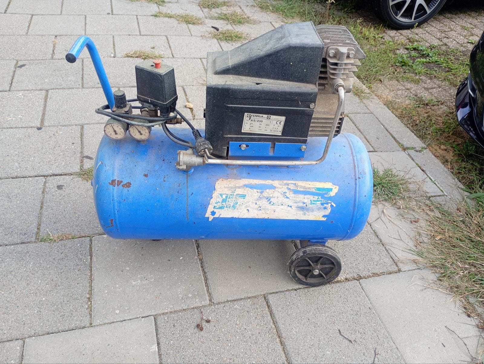 Ferrua AS/230 Perslucht Compressor - Werkend, Gebruikt, 6 tot 10 bar, Ophalen of Verzenden, 25 tot 100 liter