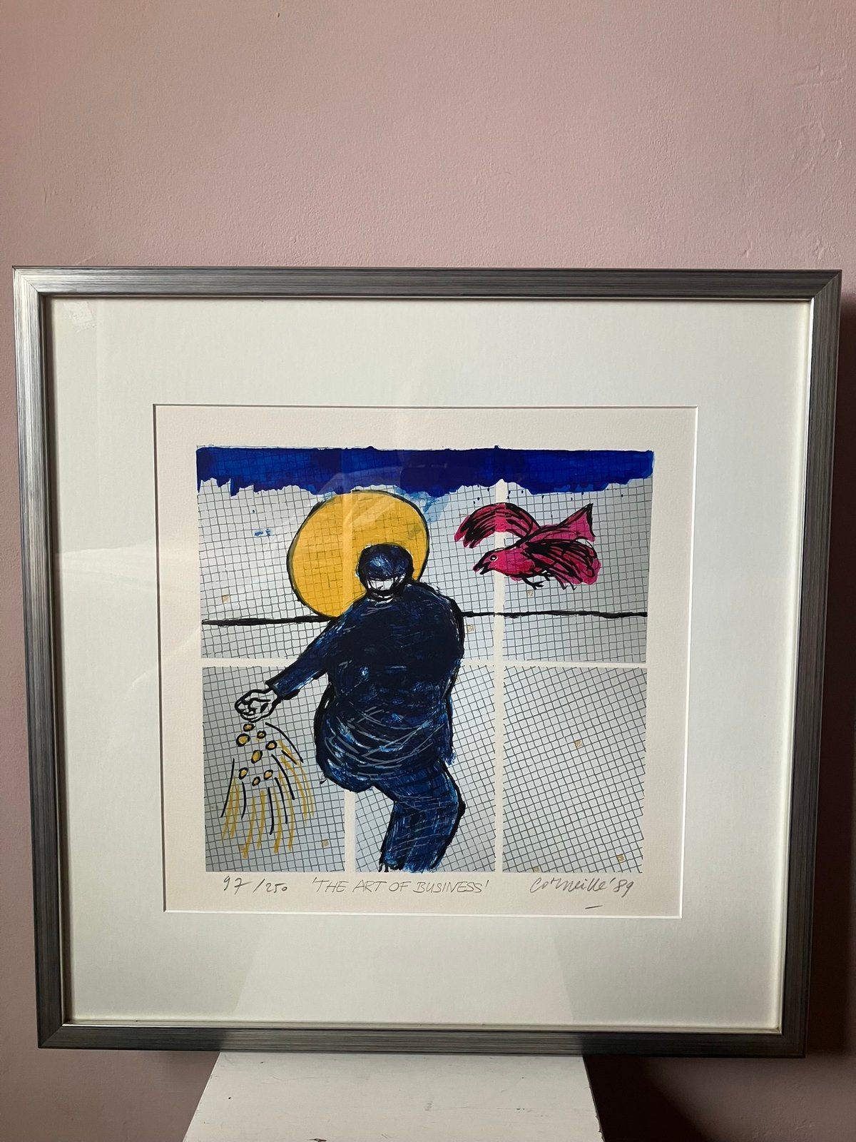 Corneille, getiteld 'De Zaaier' (Hommage aan Van Gogh), Ophalen of Verzenden
