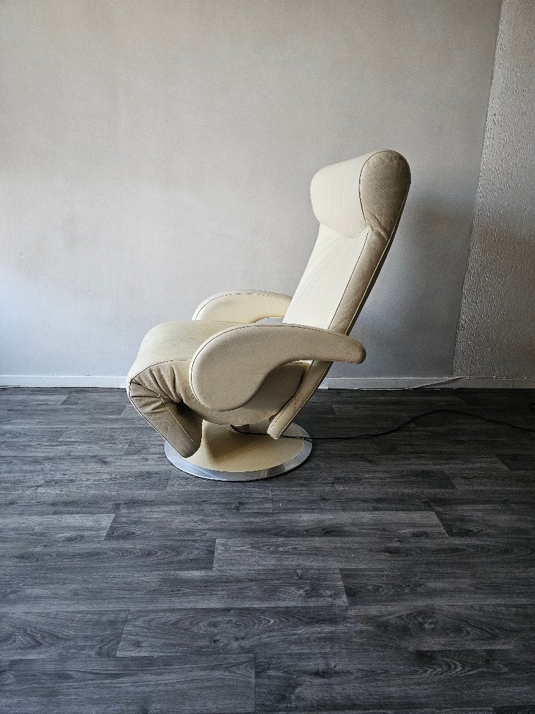 relax fauteuil, fauteuil met hocker, bank, airco, dekenkist, Ophalen, 75 tot 100 cm, Leer, Zo goed als nieuw