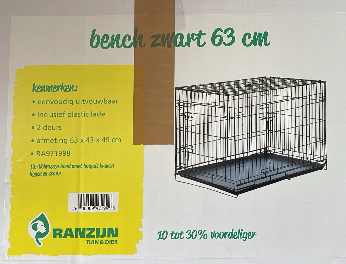Bench 63cm zwart, Dieren en Toebehoren, Ophalen, Zo goed als nieuw