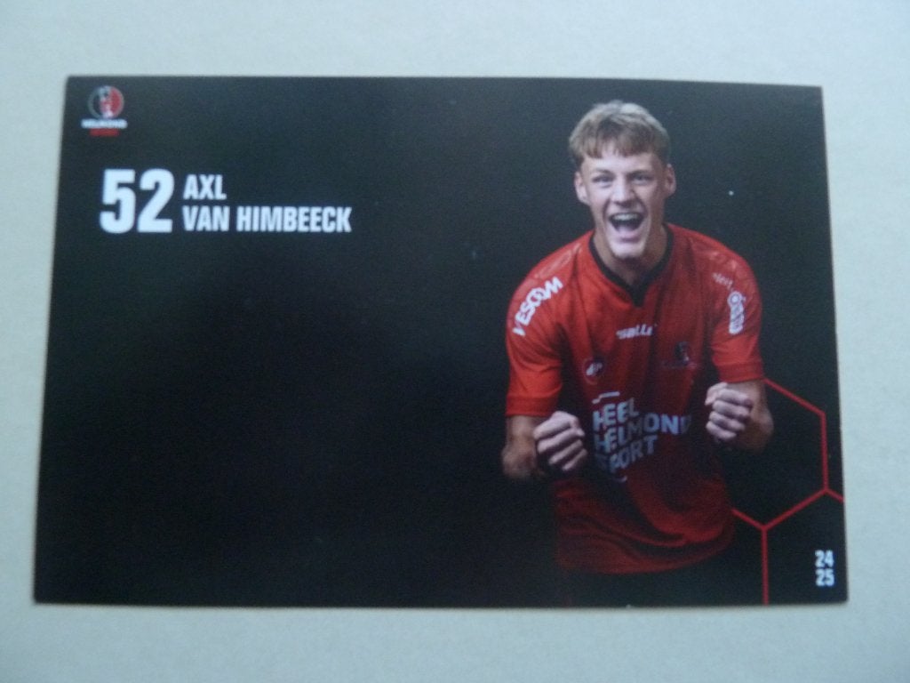 Spelerskaart.  Axl.v.Himbeeck    Helmond Sport.   2024/2025, Ophalen of Verzenden, Zo goed als nieuw, Overige binnenlandse clubs