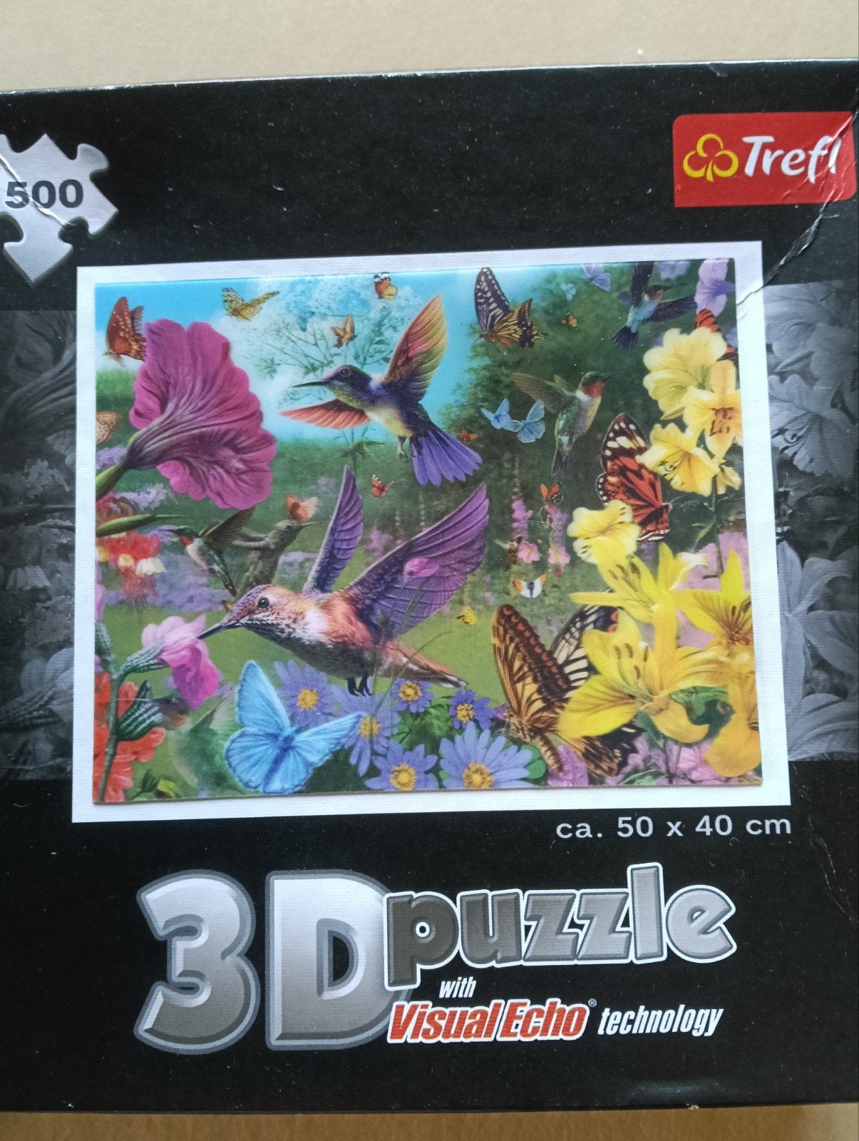 Trefi 3D Puzzel Kolibries en Vlinders - 500 stukjes, Ophalen of Verzenden, 500 t/m 1500 stukjes, Zo goed als nieuw, Rubik's of 3D-puzzel