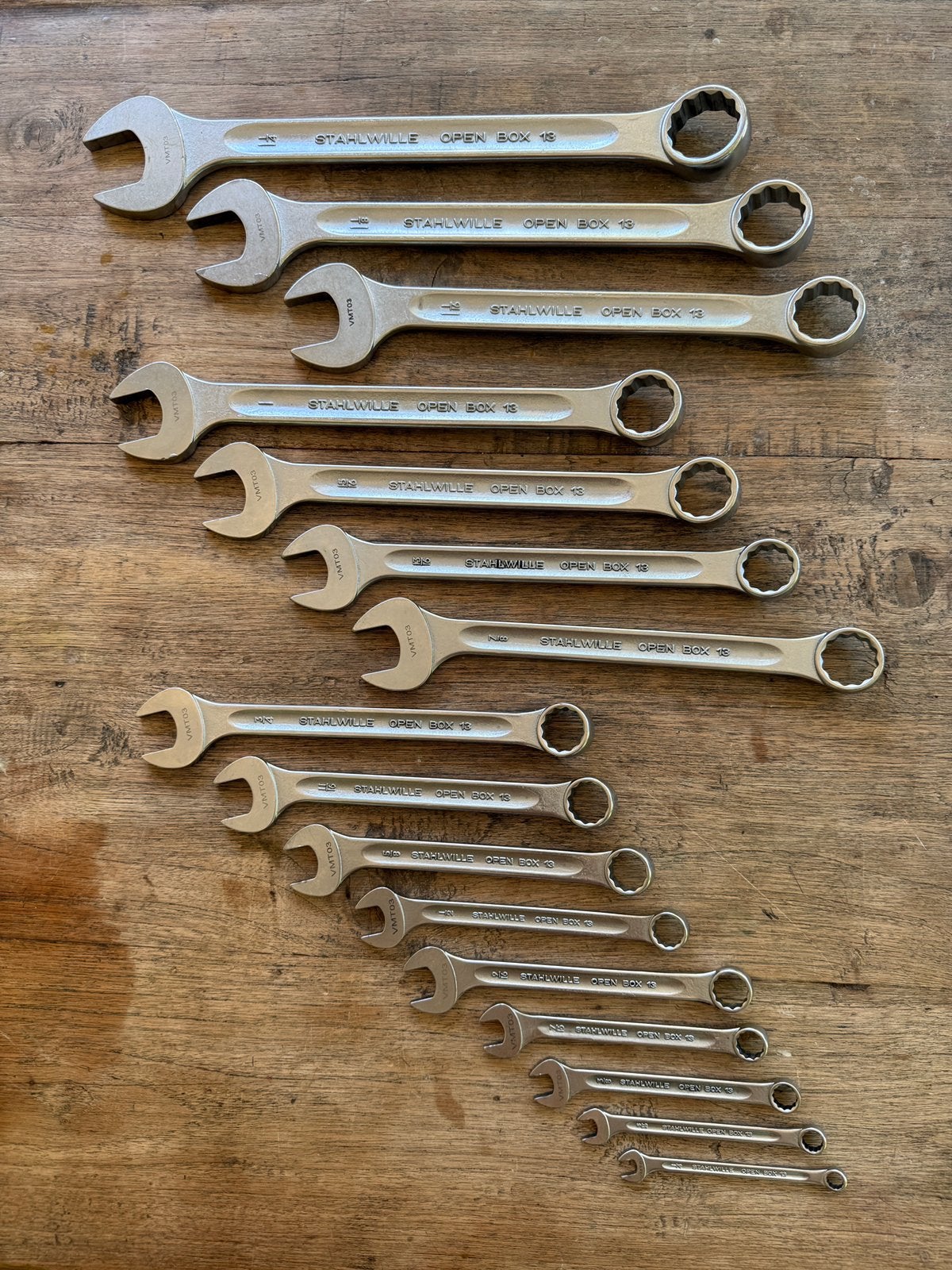 Stahlwille steek/ring sleutel set 16-delig inchmaten inches, Ophalen of Verzenden, Gebruikt
