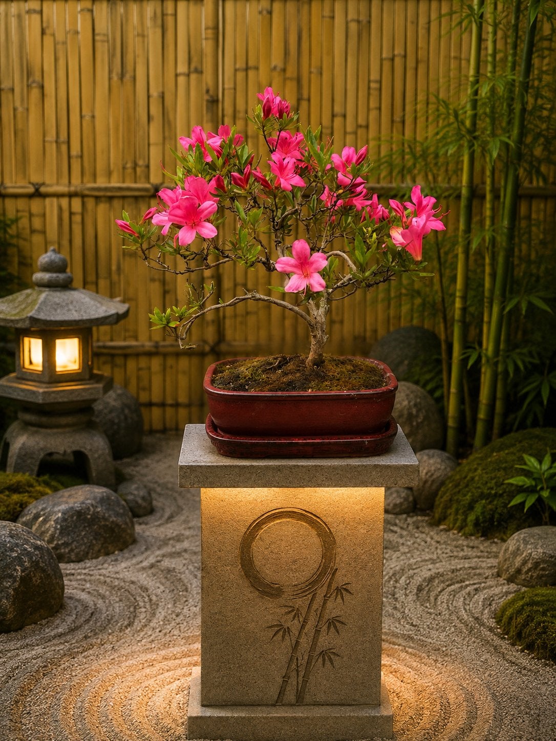 Prachtige Azalea Bonsai, Vaste plant, Halfschaduw, Lente, Ophalen