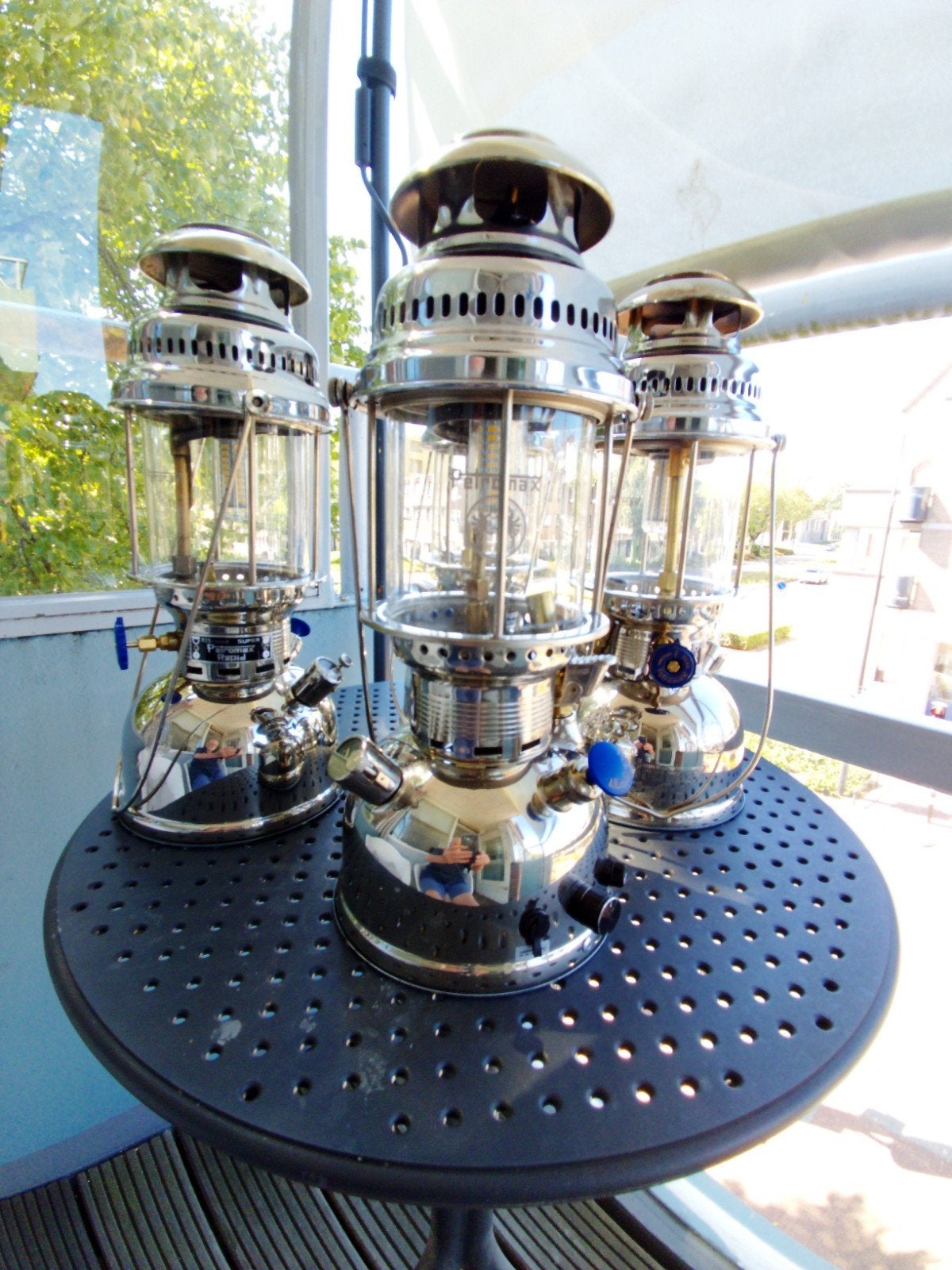 Petromax Electric - Vintage LED kampeer, storm, buitenlamp, Ophalen