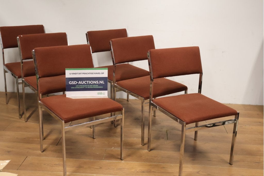6 Vintage Pastoe Stoelen - SM07 - Cees Braakman, Ophalen of Verzenden, Niet ingevuld, Niet ingevuld, Niet ingevuld