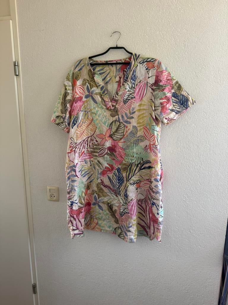 Gerry Weber pure linnen schitterende jurk maat 50/52 zgan, Ophalen of Verzenden, Zo goed als nieuw