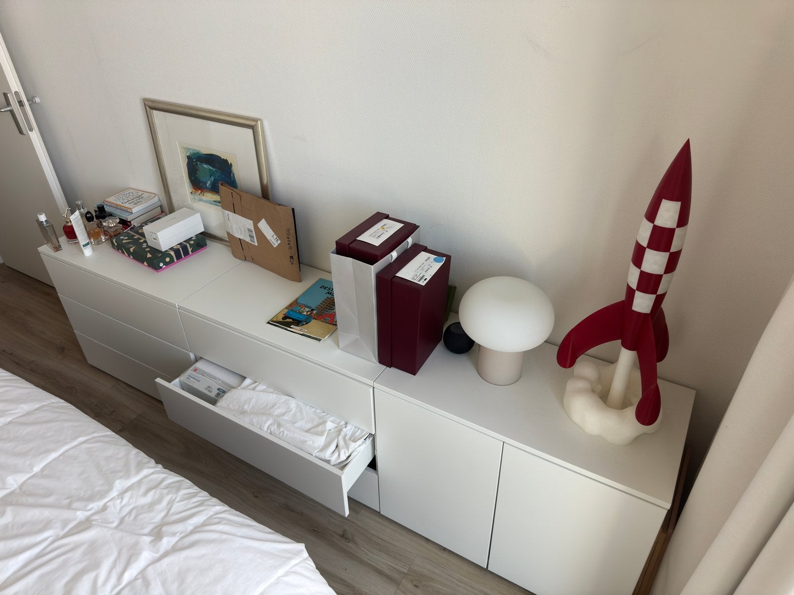 IKEA PLATSA Kast/Dressoir met Lades en Deuren - Wit, Overige materialen, Gebruikt, Ophalen of Verzenden, 200 cm of meer