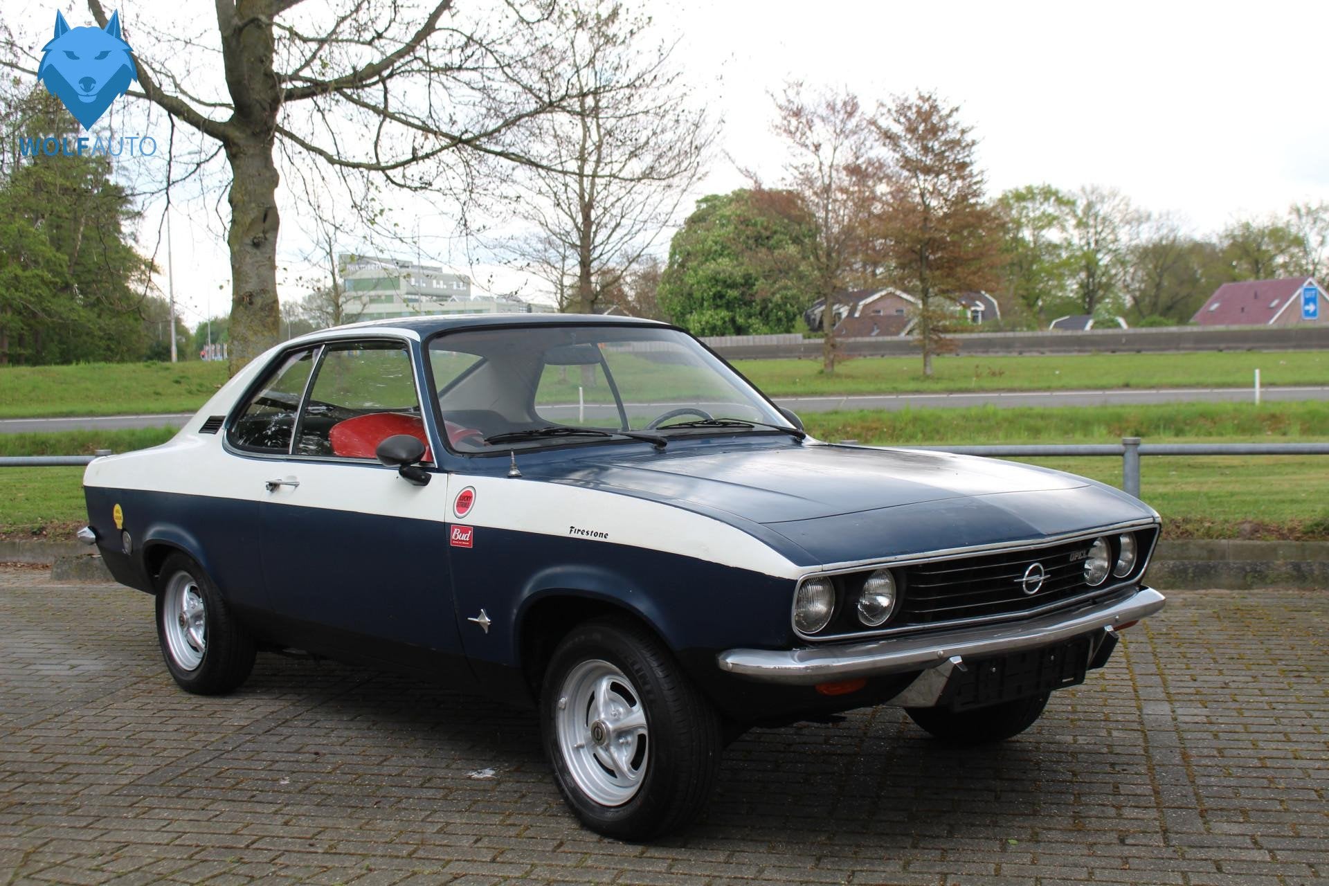 Opel Manta Coupé 1200s, Auto's, Oldtimers, Stof, Overige carrosserieën, Blauw, Bedrijf