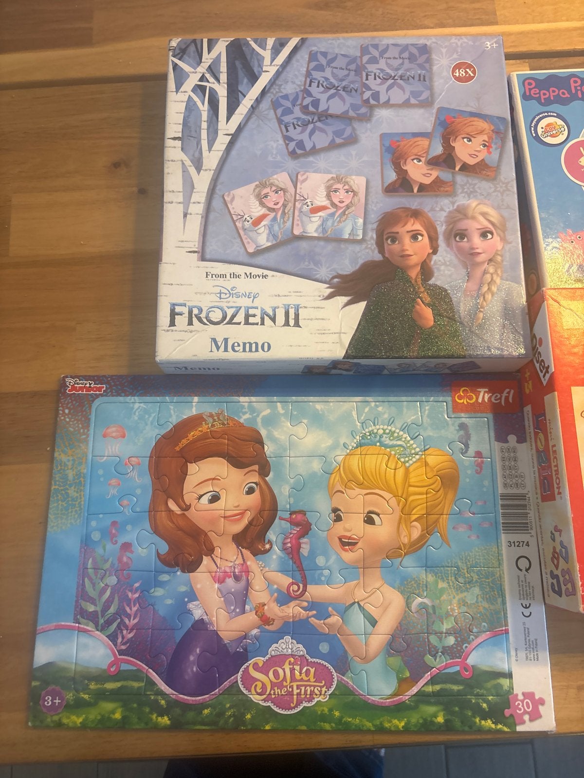 Diverse Spellenpakket: Frozen II, Sofia, Peppa Pig, Logic, Ophalen of Verzenden, 10 tot 50 stukjes, Gebruikt, 2 tot 4 jaar