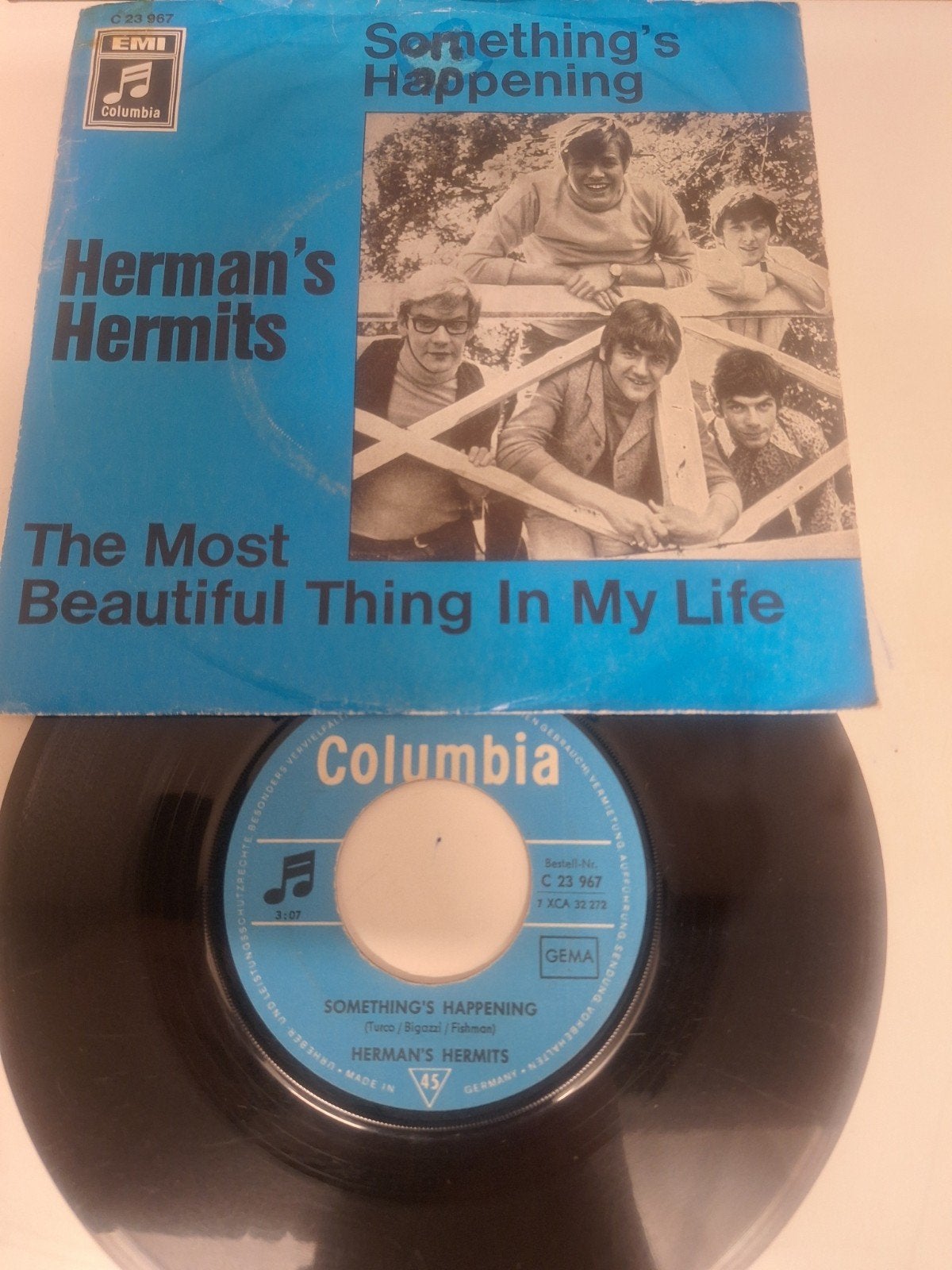 Herman's Hermits - Something's Happening, 1964., Cd's en Dvd's, Vinyl | Pop, Fotohoes, Verzenden, 7 inch, Pop