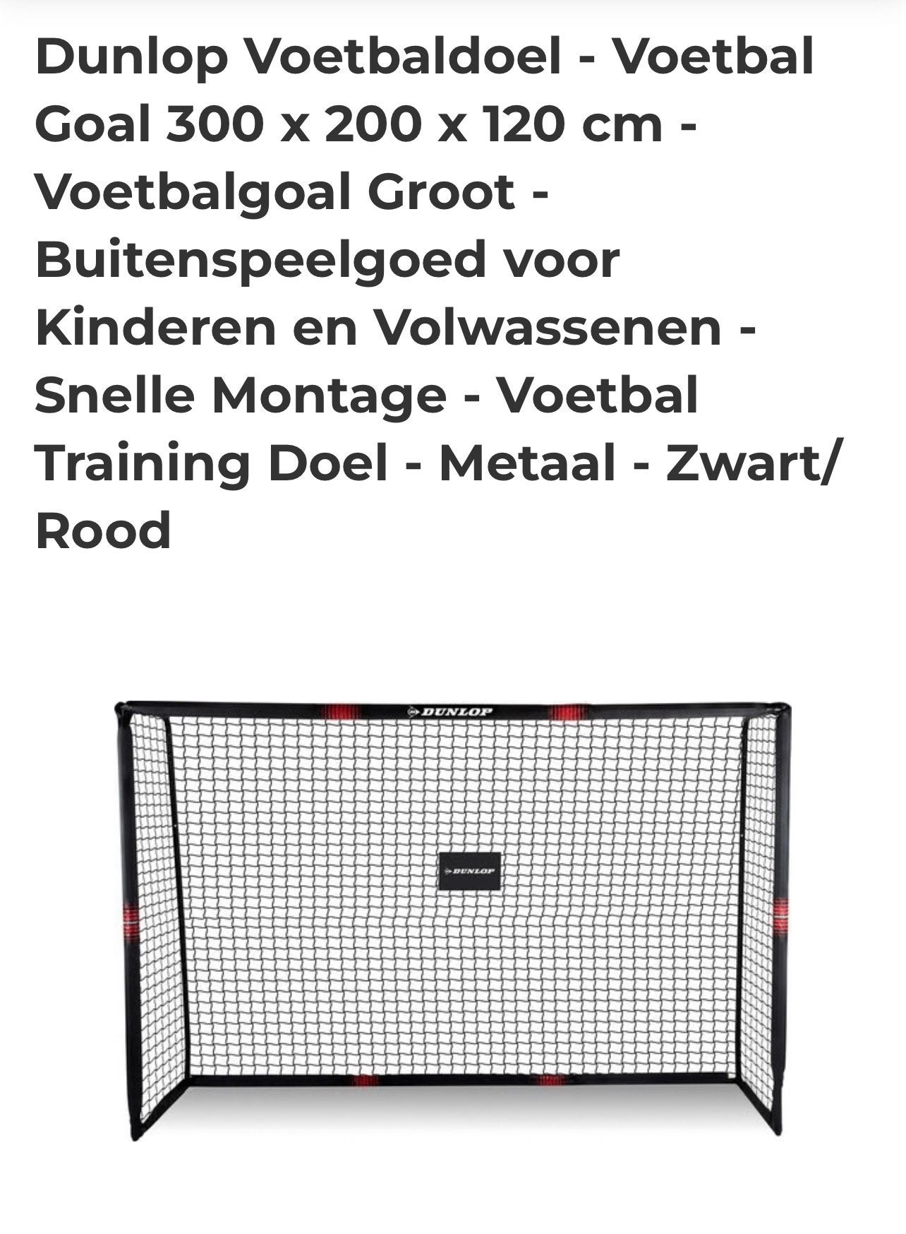 Voetbal doel, Groter dan maat XL, Ophalen of Verzenden, Zo goed als nieuw, Overige typen