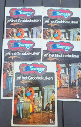 5x verzamelalbum ti ta tovenaar 1972, Ophalen of Verzenden, Gelezen, Tv-serie