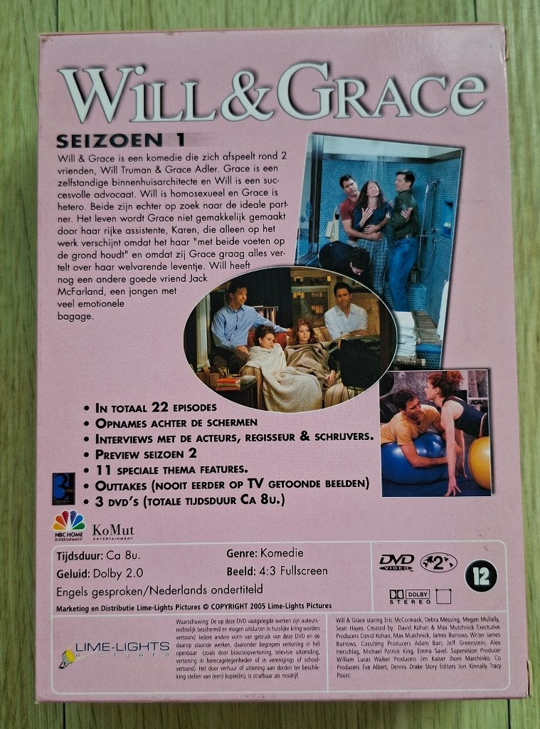 Will & Grace seizoen 1, Engels, Seizoen 1, Alle leeftijden, Nederlands