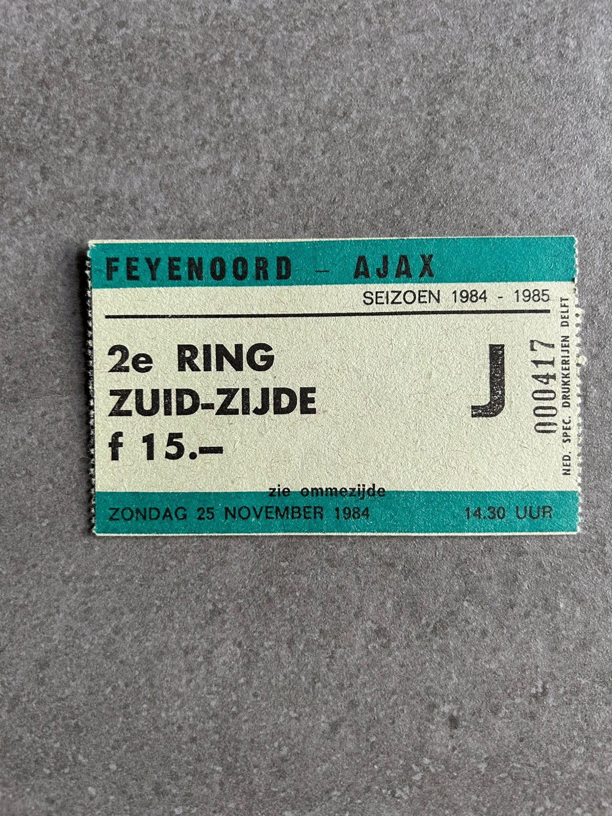 Feyenoord - Ajax ticket, Ophalen of Verzenden, Ajax, Overige typen