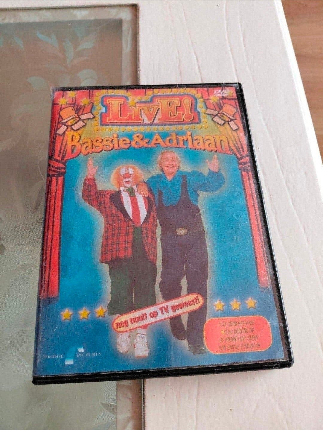 Bassie en Adriaan LIVE dvd., Cd's en Dvd's, Show, Gebruikt, Alle leeftijden, Ophalen of Verzenden