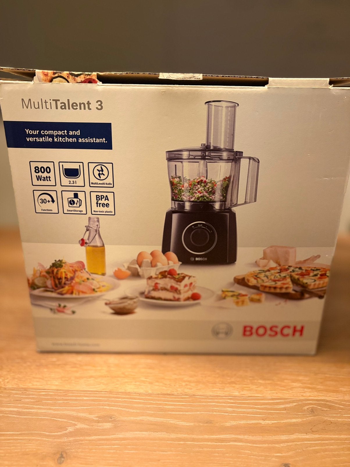Bosch MCM3201B MultiTalent 3 - keukenmachine  - Zwart, 4 liter of meer, Ophalen of Verzenden, Zo goed als nieuw, 3 snelheden of meer