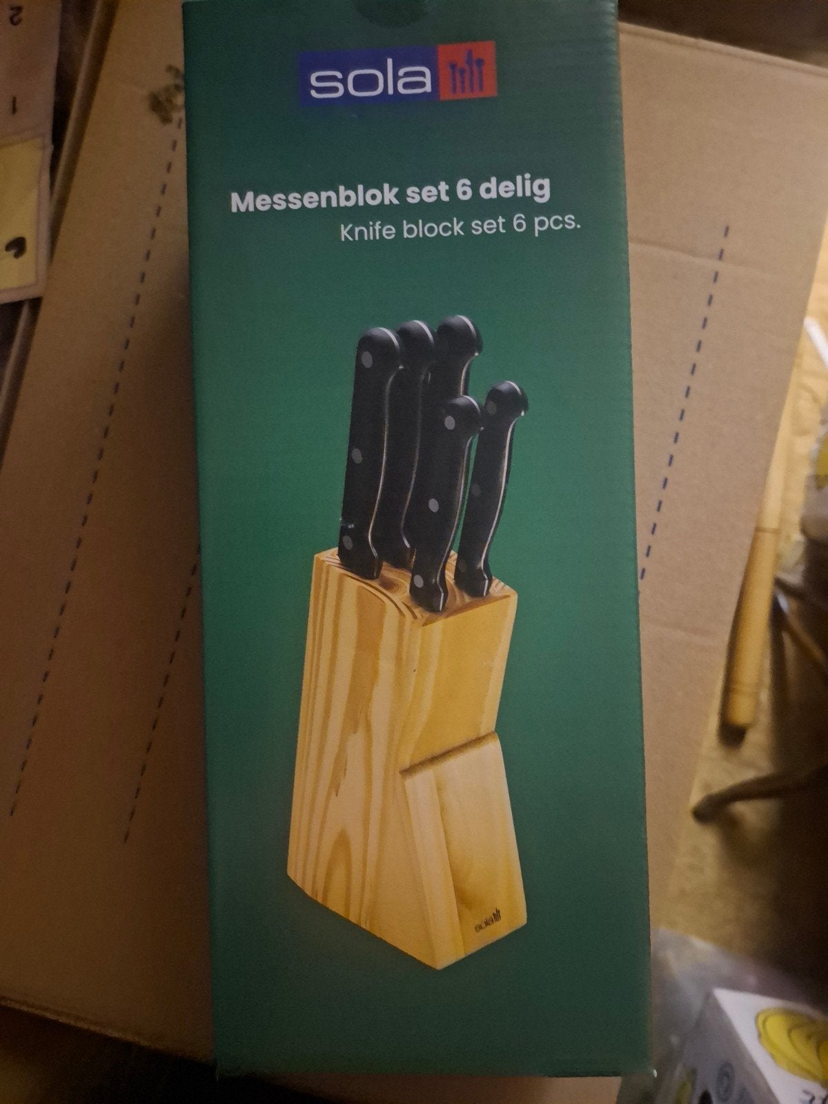 Sola Messenblok set 6-delig - Nieuw in doos, Overige typen, Hout, Nieuw, Ophalen of Verzenden